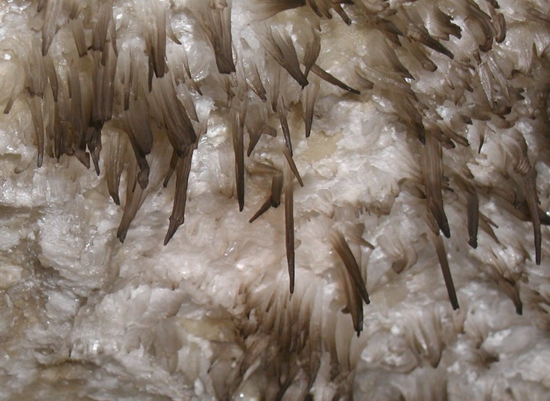 Photo of gypsum in Jugornot Cave.